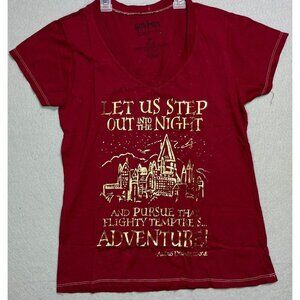 Harry Potter Albus Dumbledore Women T-Shirt Tee Medium Red Short Sleeve Cotton
